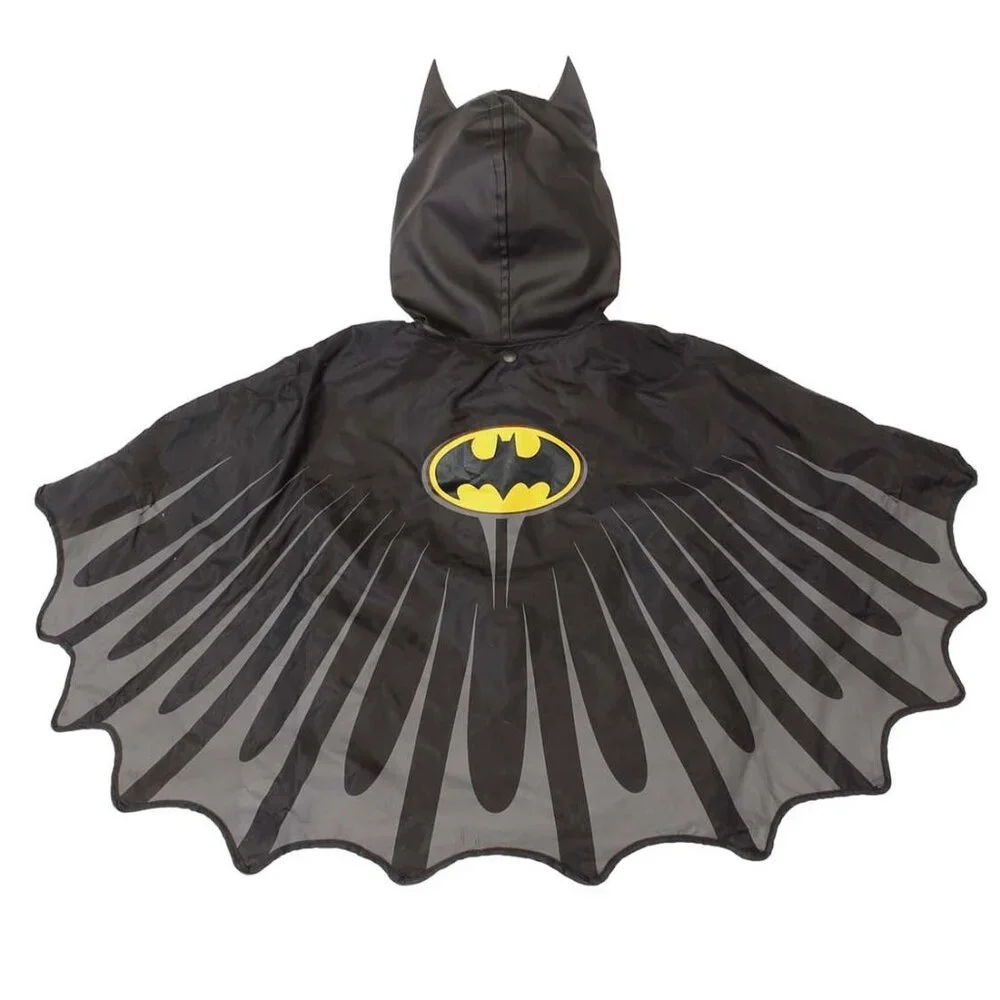 Western Chief Kids Batman Everlasting Rain Coat Lined Cosplay Costume Unisex NEW
